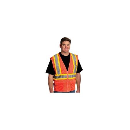 Pip CLASS 2 MESH VEST 6 POCKETSZIPPER CLOSURE, PK 50 302-MVZPOR-4X